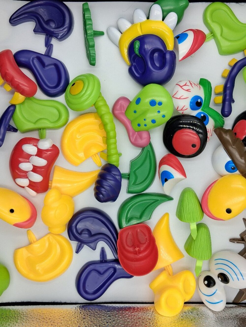 Lot of 40 Piece Plastic Pumpkin Dress Up Decorating Eyes, Ears, Mouth, Nose
